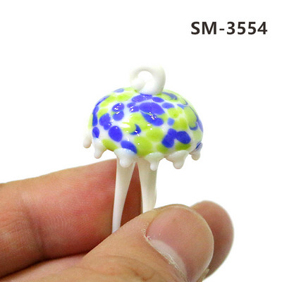 2Gb sudraba folija jaukas medūzas mini figūriņas stikla kulons akvārija dekoru piederumi modes DIY sieviešu rotaslietu izgatavošanas piederumi