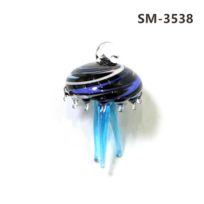 2Gb sudraba folija jaukas medūzas mini figūriņas stikla kulons akvārija dekoru piederumi modes DIY sieviešu rotaslietu izgatavošanas piederumi