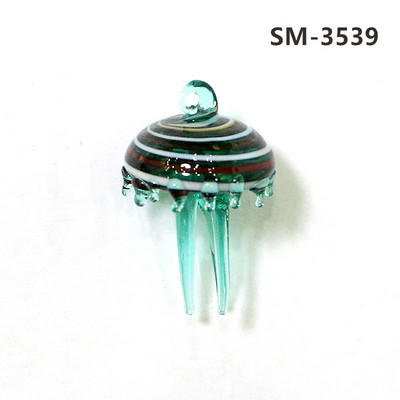 2Gb sudraba folija jaukas medūzas mini figūriņas stikla kulons akvārija dekoru piederumi modes DIY sieviešu rotaslietu izgatavošanas piederumi