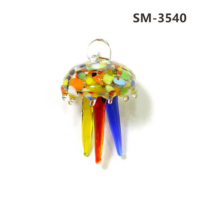 2Gb sudraba folija jaukas medūzas mini figūriņas stikla kulons akvārija dekoru piederumi modes DIY sieviešu rotaslietu izgatavošanas piederumi