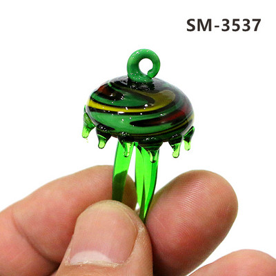 2Gb sudraba folija jaukas medūzas mini figūriņas stikla kulons akvārija dekoru piederumi modes DIY sieviešu rotaslietu izgatavošanas piederumi