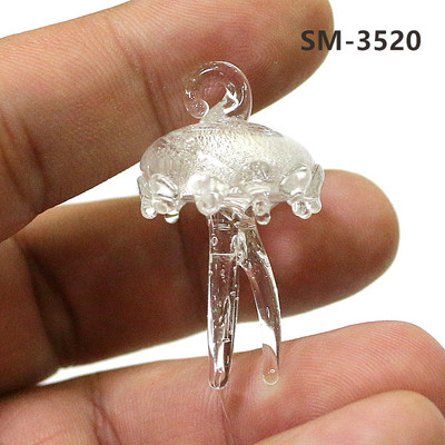 2Gb sudraba folija jaukas medūzas mini figūriņas stikla kulons akvārija dekoru piederumi modes DIY sieviešu rotaslietu izgatavošanas piederumi
