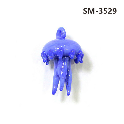 2Gb sudraba folija jaukas medūzas mini figūriņas stikla kulons akvārija dekoru piederumi modes DIY sieviešu rotaslietu izgatavošanas piederumi