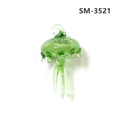 2Gb sudraba folija jaukas medūzas mini figūriņas stikla kulons akvārija dekoru piederumi modes DIY sieviešu rotaslietu izgatavošanas piederumi