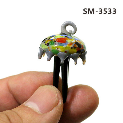 2Gb sudraba folija jaukas medūzas mini figūriņas stikla kulons akvārija dekoru piederumi modes DIY sieviešu rotaslietu izgatavošanas piederumi