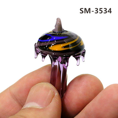 2Gb sudraba folija jaukas medūzas mini figūriņas stikla kulons akvārija dekoru piederumi modes DIY sieviešu rotaslietu izgatavošanas piederumi