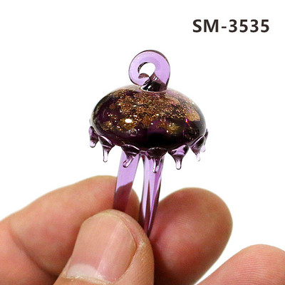 2Gb sudraba folija jaukas medūzas mini figūriņas stikla kulons akvārija dekoru piederumi modes DIY sieviešu rotaslietu izgatavošanas piederumi