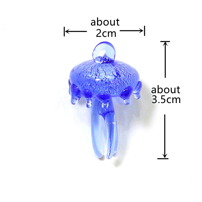 2Gb sudraba folija jaukas medūzas mini figūriņas stikla kulons akvārija dekoru piederumi modes DIY sieviešu rotaslietu izgatavošanas piederumi