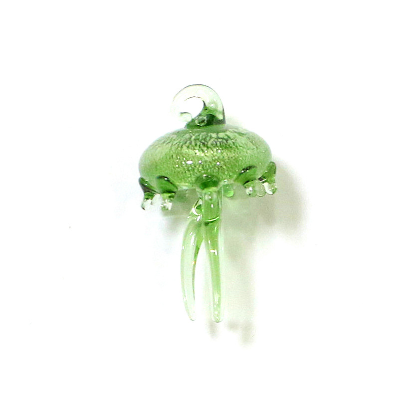 2Gb sudraba folija jaukas medūzas mini figūriņas stikla kulons akvārija dekoru piederumi modes DIY sieviešu rotaslietu izgatavošanas piederumi