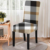 Új geometrikus étkezőszékhuzat Spandex elasztikus székhuzat tok, szennyeződésmentes sztreccs székhuzatok esküvői szállodai banketthez