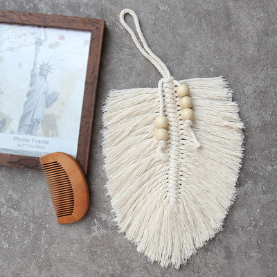 Macrame Viseći ručno rađeni pernati šarm goblen Dekoracija dječje sobe Hvatač snova Šarm Nordijski ukrasi Boho zid