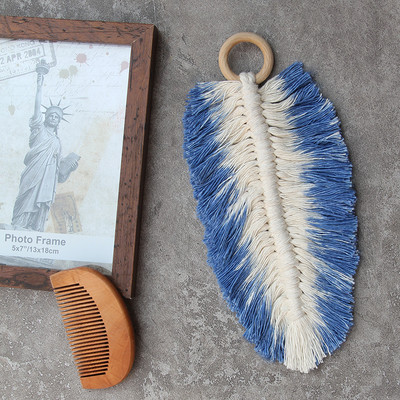 Macrame Viseći ručno rađeni pernati šarm goblen Dekoracija dječje sobe Hvatač snova Šarm Nordijski ukrasi Boho zid