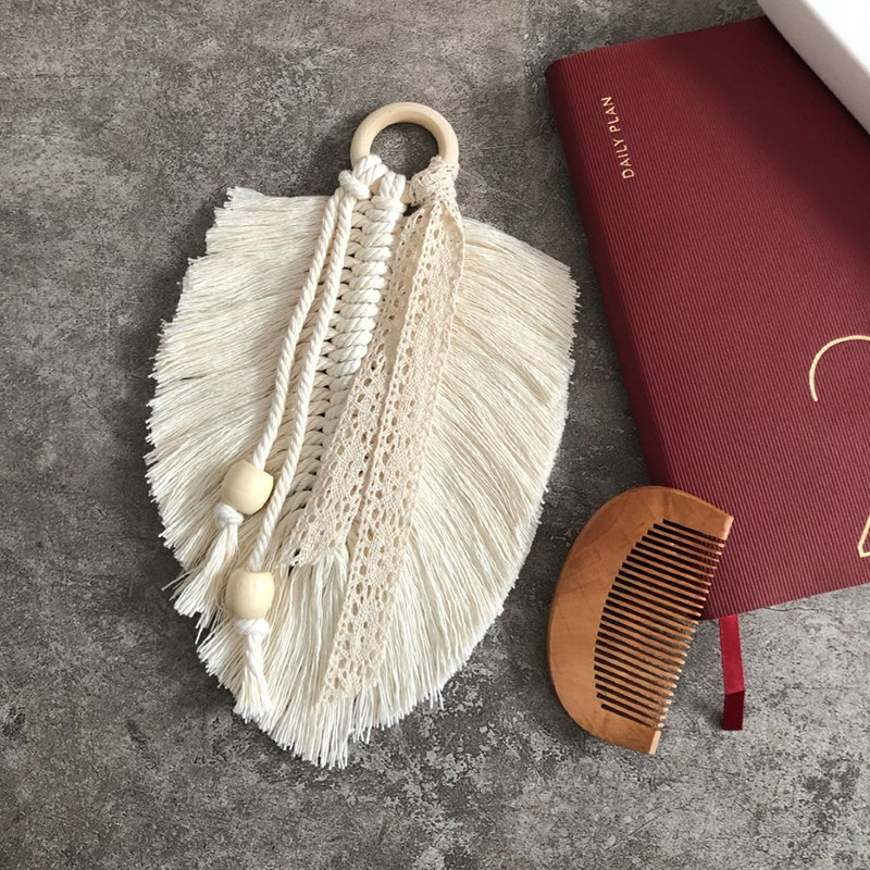 Macrame Viseći ručno rađeni pernati šarm goblen Dekoracija dječje sobe Hvatač snova Šarm Nordijski ukrasi Boho zid