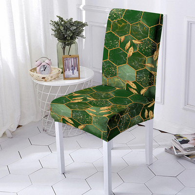 Krāsains marmora raksta krēsla pārvalks ar augstu atzveltni ēdamistaba Dzīvojamā istaba Restorāns Izstieptie krēsli Sēdekļu pārvalki Funda Silla