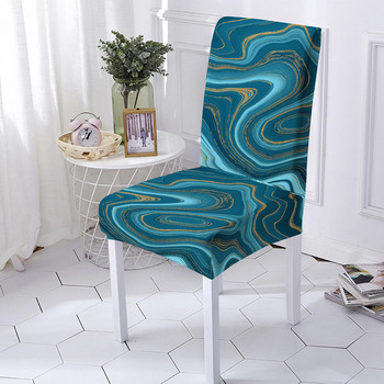 Marble Pattern Simulation Pattern Εκτύπωση Καλύμματα καρέκλας τραπεζαρίας Καλύμματα καρέκλας Διακοσμήσεις σαλονιού Αξεσουάρ σπιτιού Κάλυμμα καρέκλας