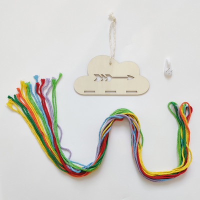 INS Nordic Wooden Cloud Baby matu klipšu turētājs Princess Girls matu sprādzes Matu lentes Glabāšanas kulonu rotaslietas organizators Sienas rotājumi