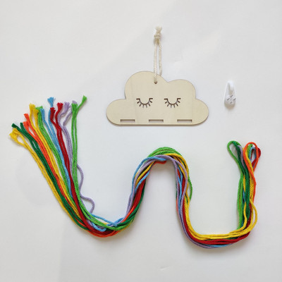 INS Nordic Wooden Cloud Baby matu klipšu turētājs Princess Girls matu sprādzes Matu lentes Glabāšanas kulonu rotaslietas organizators Sienas rotājumi