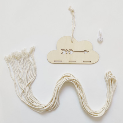 INS Nordic Wooden Cloud Baby matu klipšu turētājs Princess Girls matu sprādzes Matu lentes Glabāšanas kulonu rotaslietas organizators Sienas rotājumi