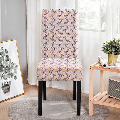 Rózsavirágmintás Spandex székhuzat étkezőhöz Székhuzat magas háttámlához nappali bankett esküvőhöz Housse De Chaise