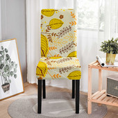 Rudens lapu raksts elastīgs krēsla pārvalks Elastīgi krēslu pārvalki ēdamistabai Resterant Biroja krēsla aizsargs Housse De Chaise