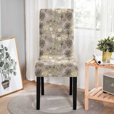 Rožių gėlių kėdžių užvalkalai valgomajam Spausdinti tamprūs valgomojo kėdės užvalkalai, nuimami, nuimami virtuvės viešbučio restoranui