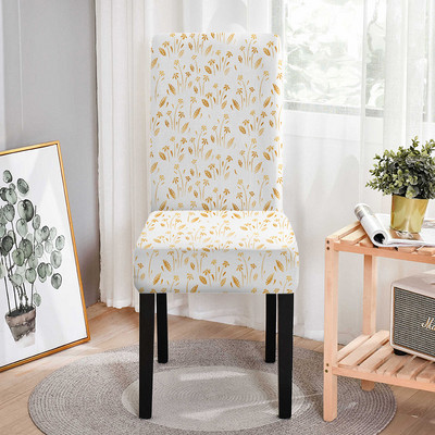 1 vnt Flower Butterfly Theme Elastinis valgomojo kėdės užvalkalas aukšta nugara nuo nešvarumų Valgomojo kėdžių apsauga Universalus dydis