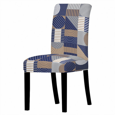Ģeometrijas krēsla pārvalks Dzīvojamās istabas Ēdamistabas Elastīgie Krēslu Pārvalki Spandex Elastīgie Elastīgi Biroja Krēsla futrālis Pretnetīrības Noņemams 1PC
