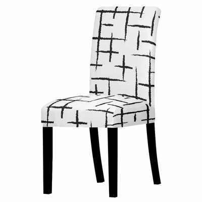 Ģeometrijas krēsla pārvalks Dzīvojamās istabas Ēdamistabas Elastīgie Krēslu Pārvalki Spandex Elastīgie Elastīgi Biroja Krēsla futrālis Pretnetīrības Noņemams 1PC