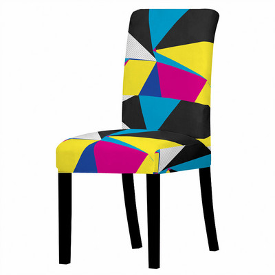 Ģeometrijas krēsla pārvalks Dzīvojamās istabas Ēdamistabas Elastīgie Krēslu Pārvalki Spandex Elastīgie Elastīgi Biroja Krēsla futrālis Pretnetīrības Noņemams 1PC