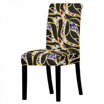 Ģeometrijas krēsla pārvalks Dzīvojamās istabas Ēdamistabas Elastīgie Krēslu Pārvalki Spandex Elastīgie Elastīgi Biroja Krēsla futrālis Pretnetīrības Noņemams 1PC