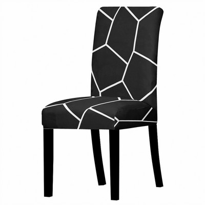 Ģeometrijas krēsla pārvalks Dzīvojamās istabas Ēdamistabas Elastīgie Krēslu Pārvalki Spandex Elastīgie Elastīgi Biroja Krēsla futrālis Pretnetīrības Noņemams 1PC