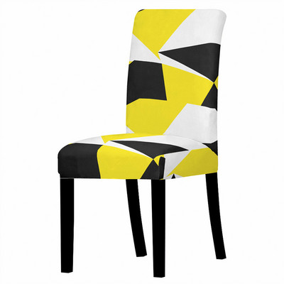Ģeometrijas krēsla pārvalks Dzīvojamās istabas Ēdamistabas Elastīgie Krēslu Pārvalki Spandex Elastīgie Elastīgi Biroja Krēsla futrālis Pretnetīrības Noņemams 1PC