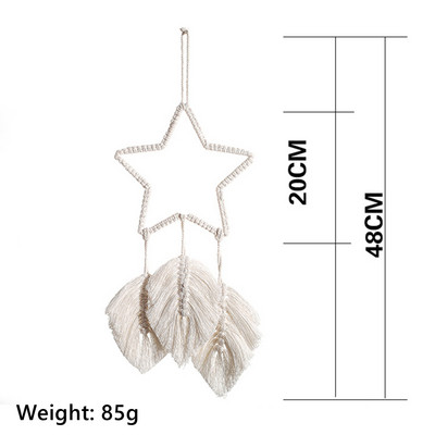 Levél makramé fal lakberendezési akasztó makramé álomfogó karácsonyi szoba dekoráció nappali dekor esküvői parti
