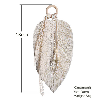 Levél makramé fal lakberendezési akasztó makramé álomfogó karácsonyi szoba dekoráció nappali dekor esküvői parti
