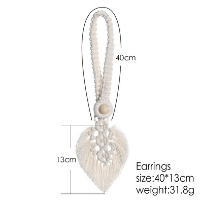 Levél makramé fal lakberendezési akasztó makramé álomfogó karácsonyi szoba dekoráció nappali dekor esküvői parti