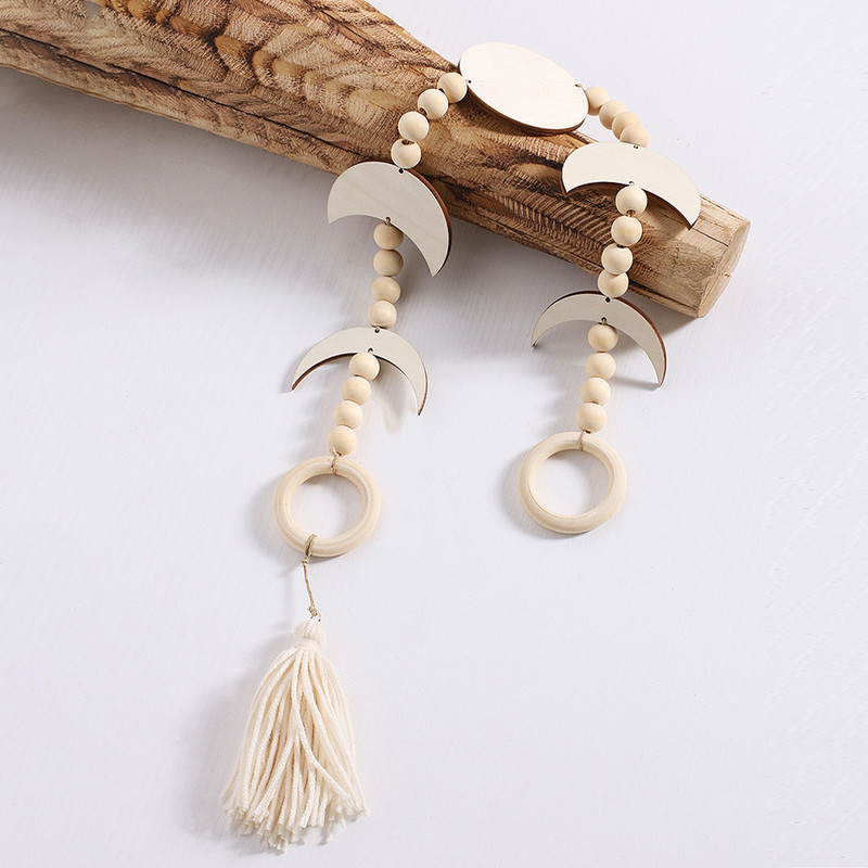 Boho dekor Moon Phase Drvena dekoracija Ramazanska dekoracija Dekoracija sobe Estetska zidna viseća dekoracija Dnevni boravak Spavaća soba