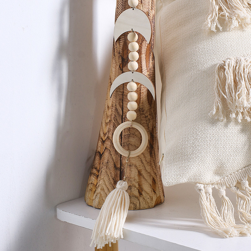 Boho dekor Moon Phase Drvena dekoracija Ramazanska dekoracija Dekoracija sobe Estetska zidna viseća dekoracija Dnevni boravak Spavaća soba