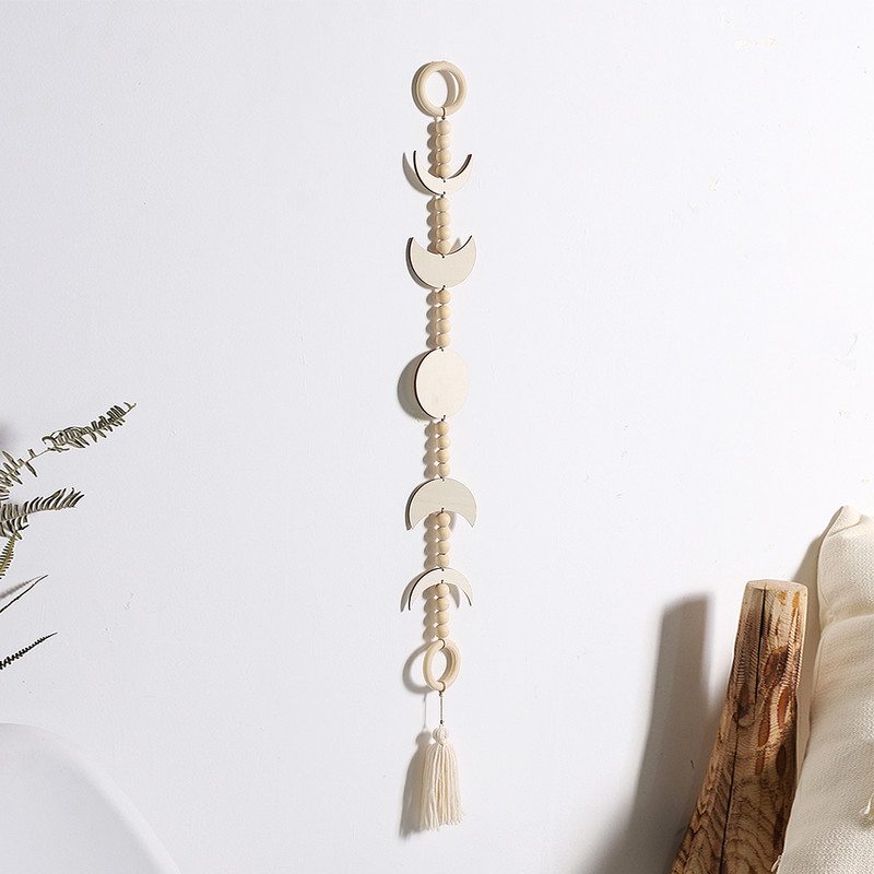 Boho dekor Moon Phase Drvena dekoracija Ramazanska dekoracija Dekoracija sobe Estetska zidna viseća dekoracija Dnevni boravak Spavaća soba