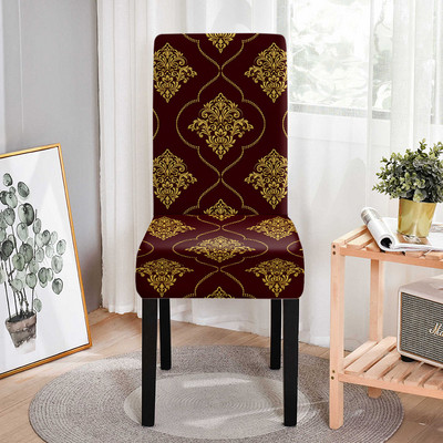 Boho Pattern Stretch krēsla pārvalks ēdamistabas krēslu pārvalki banketu kāzu spandeksa materiāla krēsla pārvalks Sillas 1gab