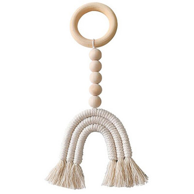 Prstenovi ukrasi za dječju sobu Girlanda rese Drvene perle Konac Dekoracija dječje sobe Privjesak 2023 Novo