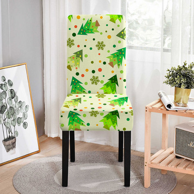 Kalėdų elnio sėdynės kėdės užvalkalas Elastingas valgomojo kėdės užvalkalas vestuvių pokyliui Poliesterio sėdynės apsauga universalus dydis