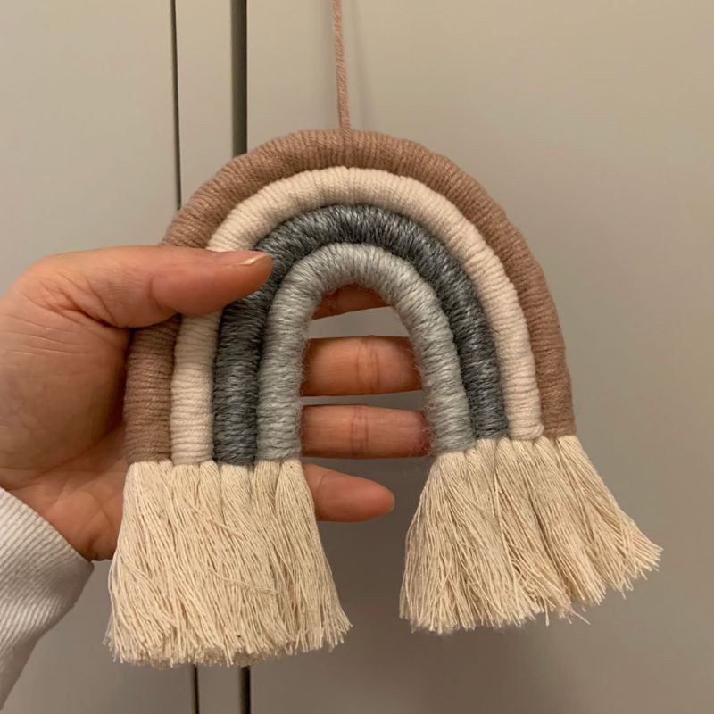 Ziemeļvalstu auduma varavīksnes sienas piekares bērnudārza kopmītņu istabas dekorēšanai ballīšu piederumiem Q1QC