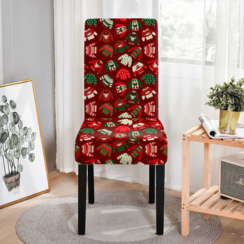 Τρισδιάστατο κάλυμμα καρέκλας χριστουγεννιάτικου δέντρου για τραπεζαρία Καλύμματα καρέκλες γραφείου Ψηλή πλάτη Καλύμματα καθισμάτων σαλονιού για γαμήλια δεξίωση