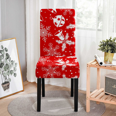 3D Ziemassvētku eglīšu apdrukas krēsla pārvalks ēdamistabai Biroja krēslu pārvalki Augstas atzveltnes viesistabas sēdekļu pārvalki kāzu banketiem