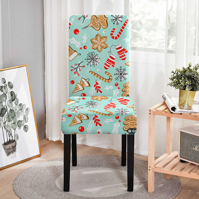 3D Ziemassvētku eglīšu apdrukas krēsla pārvalks ēdamistabai Biroja krēslu pārvalki Augstas atzveltnes viesistabas sēdekļu pārvalki kāzu banketiem