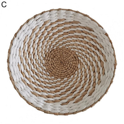 Austas sieninis krepšelio dekoras Natūralus Boho jūros žolių dubuo vaisiams iš rotango pakabinamas dekoratyvus namams miegamojo virtuvės svetainės komplektas iš 1