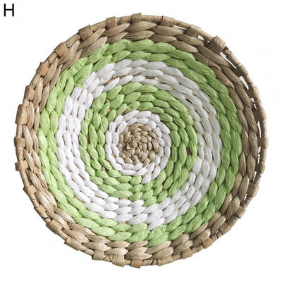 Austas sieninis krepšelio dekoras Natūralus Boho jūros žolių dubuo vaisiams iš rotango pakabinamas dekoratyvus namams miegamojo virtuvės svetainės komplektas iš 1