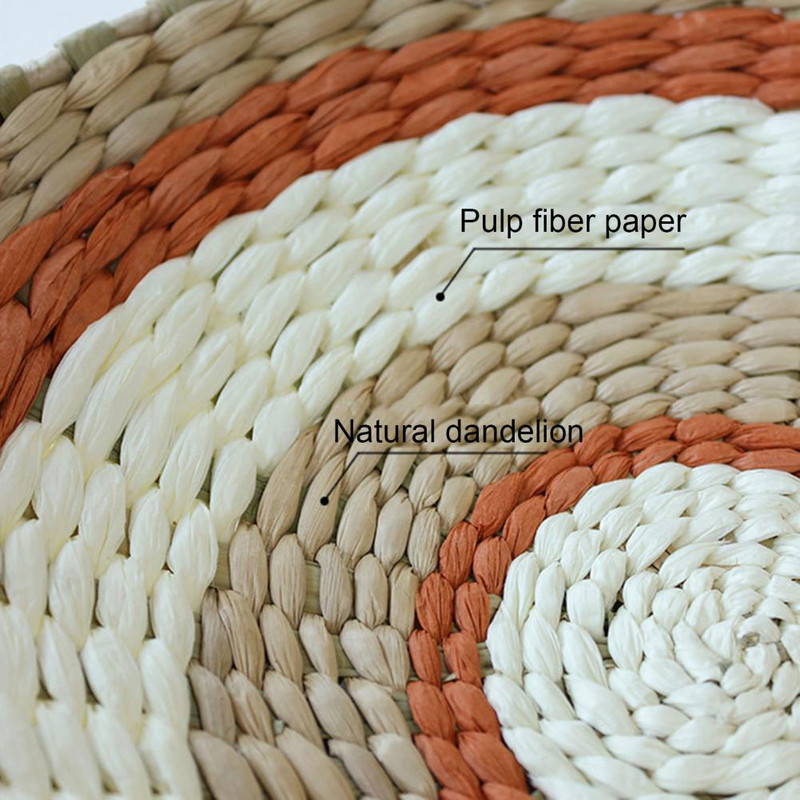 Austas sieninis krepšelio dekoras Natūralus Boho jūros žolių dubuo vaisiams iš rotango pakabinamas dekoratyvus namams miegamojo virtuvės svetainės komplektas iš 1