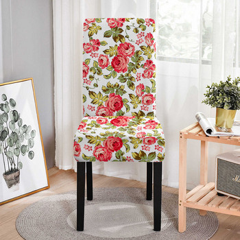 Калъф за стол с флорални мотиви за всекидневна Трапезария Разтеглив протектор за стол за хранене All Inclusive Калъф за седалка против замърсяване Sillas