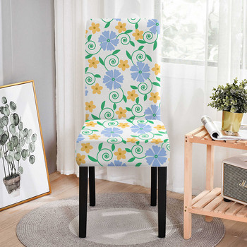 Κάλυμμα καρέκλας λουλουδιών με ψηλή πλάτη Πολυλειτουργικό πλενόμενο κατά των βρώμικων καρέκλες τραπεζαρίας Θήκη Stretch κάλυμμα καρέκλας για πάρτι